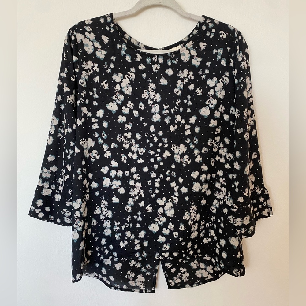 Alchemy Black/White Abstract Pattern Blouse - Size Small